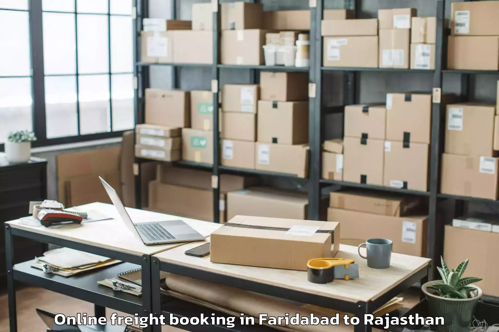 Discover Faridabad to Ramganj Mandi Online Freight Booking